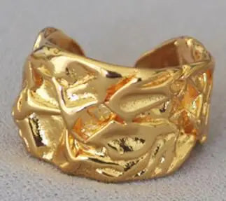 Brass With 18 K Gold Vintage Style Plicated Statement Rings Women Jewlery Designer T Show Club Cocktail Party Rare Japan Korean