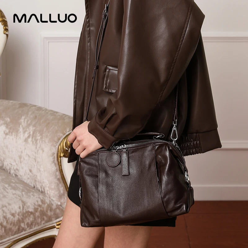 Women Natural Cow Genuine Leather Shoulder Bags Women Cowhide Bag Lady Soft Design Female Luxury Handbag for Ladies High Quality