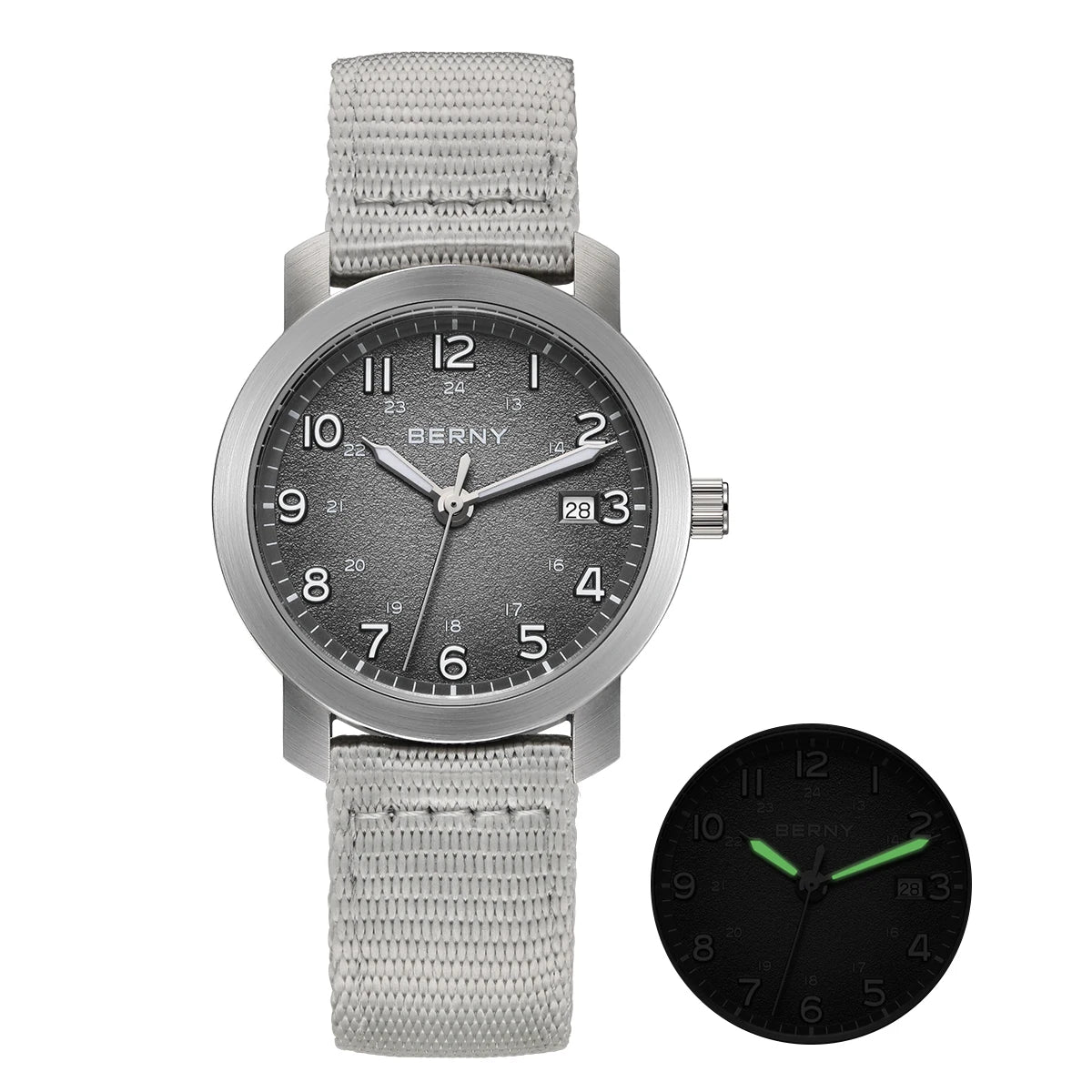 Luminous Small Dial Casual Wristwatch with Calendar, Lightweight & Easy-Read Sport Design