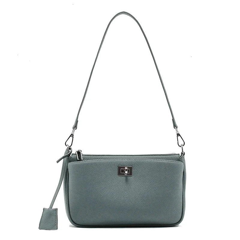 Women Cow Real Leather Shoulder Bags Ladies Natural Cowhide Fashion Retro Handbags Female Designer Luxury Crossbody Bag for Lady