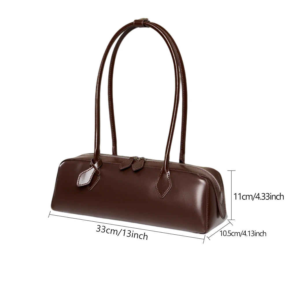 2025 Genuine Leather Bags Women Shoulder Bag Luxury Cowhide Ladies Handbag Female Commuter Shopping Underarm Bag