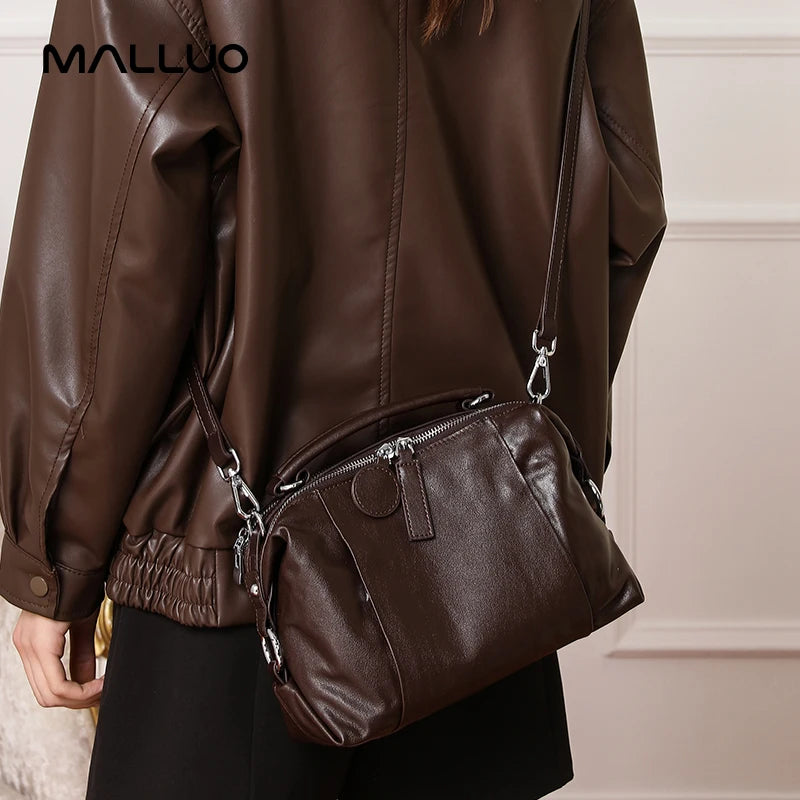 Women Natural Cow Genuine Leather Shoulder Bags Women Cowhide Bag Lady Soft Design Female Luxury Handbag for Ladies High Quality