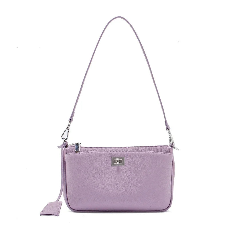 Women Cow Real Leather Shoulder Bags Ladies Natural Cowhide Fashion Retro Handbags Female Designer Luxury Crossbody Bag for Lady