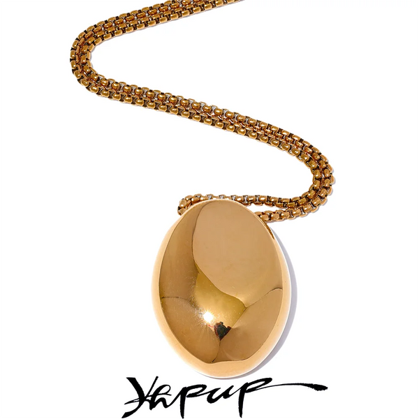 Elegant Unisex Oval Necklace