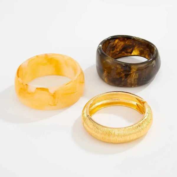 Trendy Geo Resin Bangles