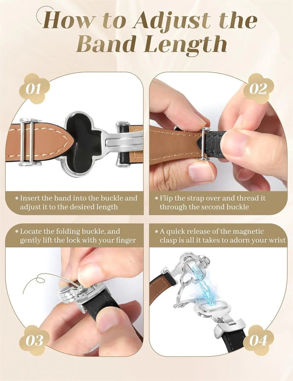 Stylish Leather Apple Watch Band