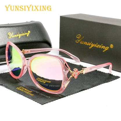 YUNSIYIXING Women Polarized Sunglasses Fashion Butterfly Sun Glasses For Women UV400 Luxury Ladies Anti-Glare 2023 Eyewear 8843