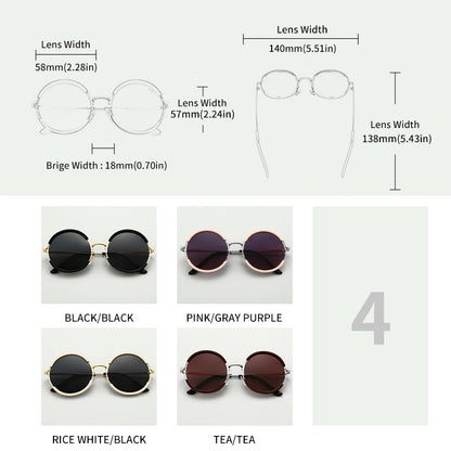 2021 GCV Hot Sale Classic Men Male Women Female Gorgeous Sunglasses Round Frame Glasses Fashion Punk Style New Metal Polarized