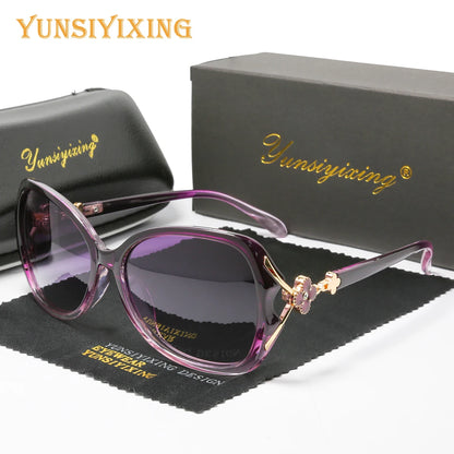 YUNSIYIXING Women Polarized Sunglasses Fashion Butterfly Sun Glasses For Women UV400 Luxury Ladies Anti-Glare 2023 Eyewear 8843