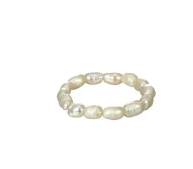 Stuning Titanium Real Pearl Stackable Rings Women Jewelry Designer Cocktail  Party Gown Amazing Gift Trendy Boho Korean Japan