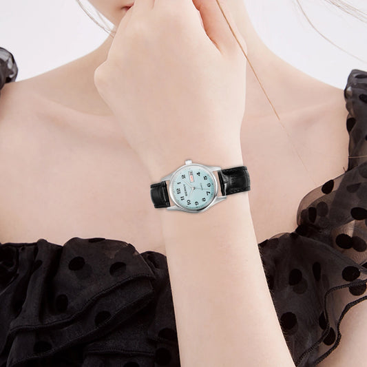 Elegant Quartz Dress Wristwatch with Calendar Week Display, Waterproof & Easy Read Design