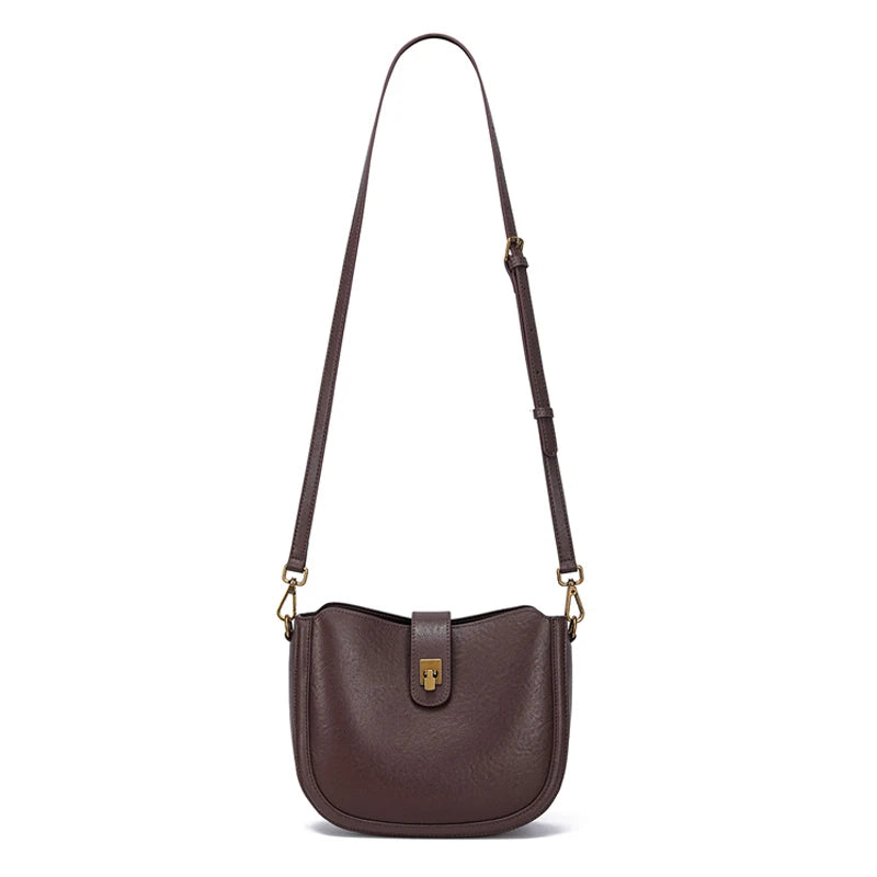 Women‘s Cowhide Genuine Leather Shoulder Bag Ladies Soft Natural Cow Leather Handbag Female Fashion Luxury Design Crossbody Bags