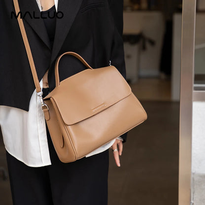 Women's Cowhide Genuine Leather Shoulder Bag Female Fashion Luxury Designer Handbags Ladies Commuting Large Capacity Bucket Bags
