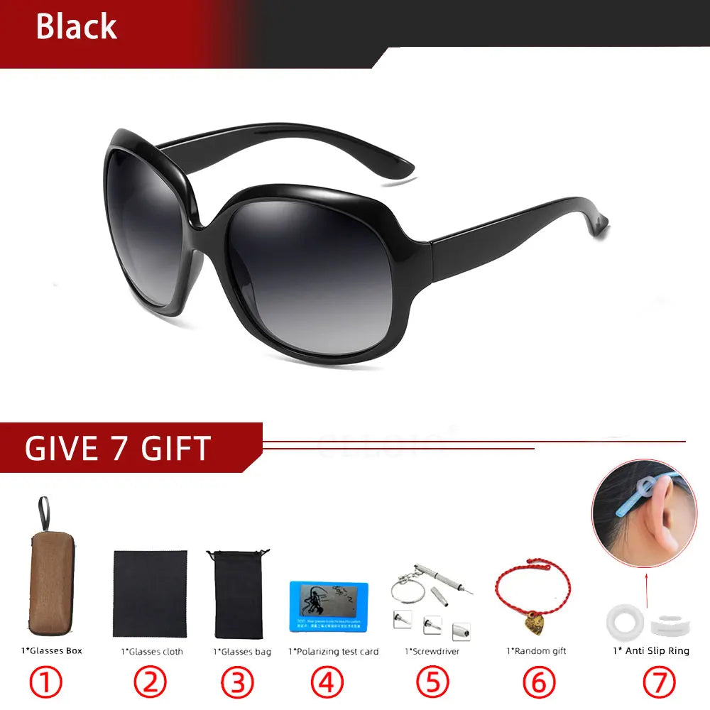 2023 New Fashion Lady Oversize Sunglasses Women Gradient Sun Glasses Female UV400 Brand Design Driving Polarized Glasses Women