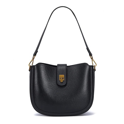 Women‘s Cowhide Genuine Leather Shoulder Bag Ladies Soft Natural Cow Leather Handbag Female Fashion Luxury Design Crossbody Bags
