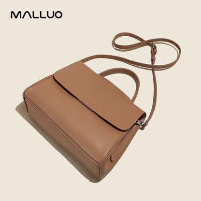 Women's Cowhide Genuine Leather Shoulder Bag Female Fashion Luxury Designer Handbags Ladies Commuting Large Capacity Bucket Bags