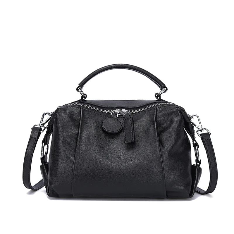 Women Natural Cow Genuine Leather Shoulder Bags Women Cowhide Bag Lady Soft Design Female Luxury Handbag for Ladies High Quality