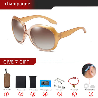 2023 New Fashion Lady Oversize Sunglasses Women Gradient Sun Glasses Female UV400 Brand Design Driving Polarized Glasses Women