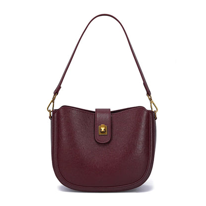 Women‘s Cowhide Genuine Leather Shoulder Bag Ladies Soft Natural Cow Leather Handbag Female Fashion Luxury Design Crossbody Bags