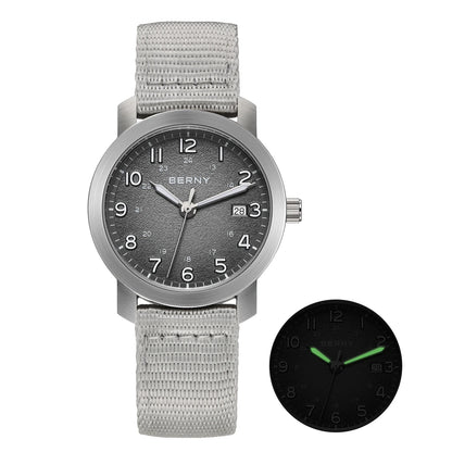 Luminous Small Dial Casual Wristwatch with Calendar, Lightweight & Easy-Read Sport Design