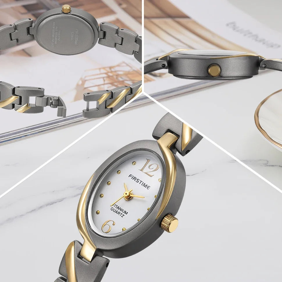 BERNY Titanium Women Watch Quartz Ladies Wristwatch Jewelry Oval Clock Casual Simple Fashion Waterproof Women's Watches