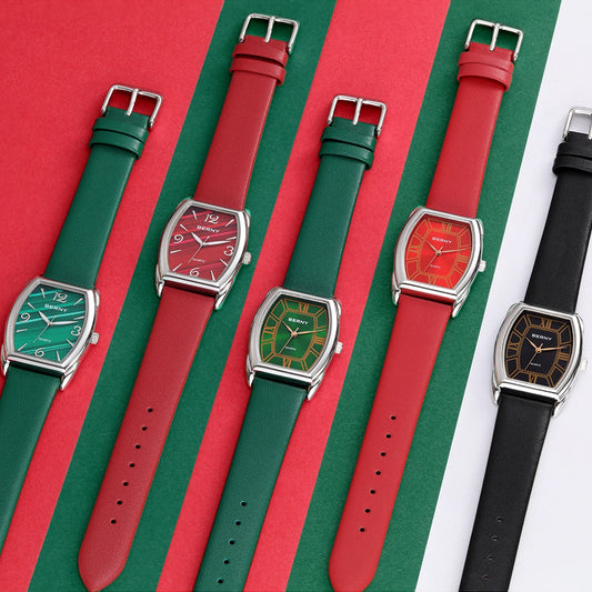 BERNY Women Watch Fashion Leather Strap Elegant Ladies Quartz Watches Multicolor Waterproof Dress Women's Wristwatch