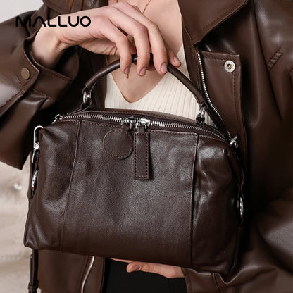 Women Natural Cow Genuine Leather Shoulder Bags Women Cowhide Bag Lady Soft Design Female Luxury Handbag for Ladies High Quality