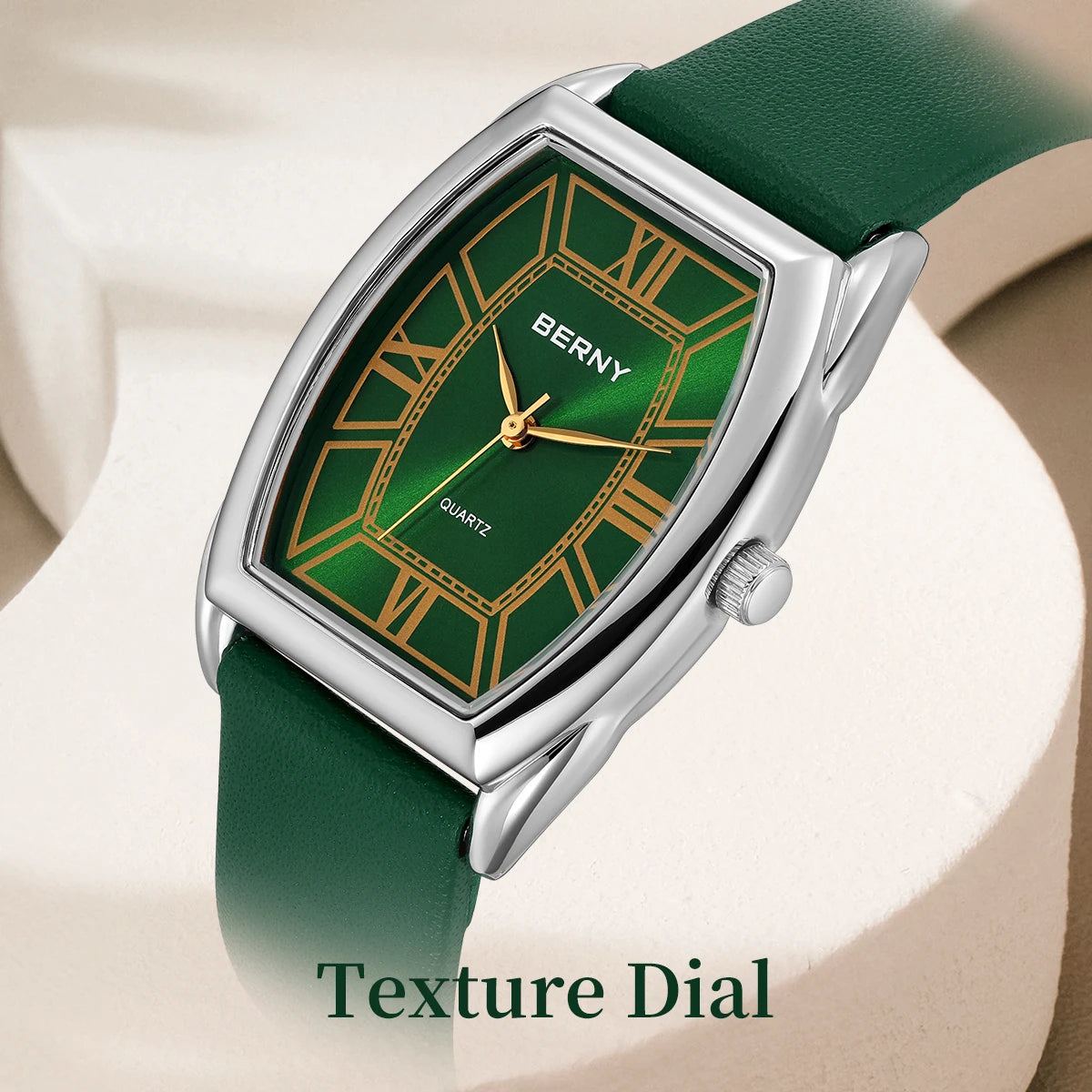 BERNY Women Watch Fashion Leather Strap Elegant Ladies Quartz Watches Multicolor Waterproof Dress Women's Wristwatch