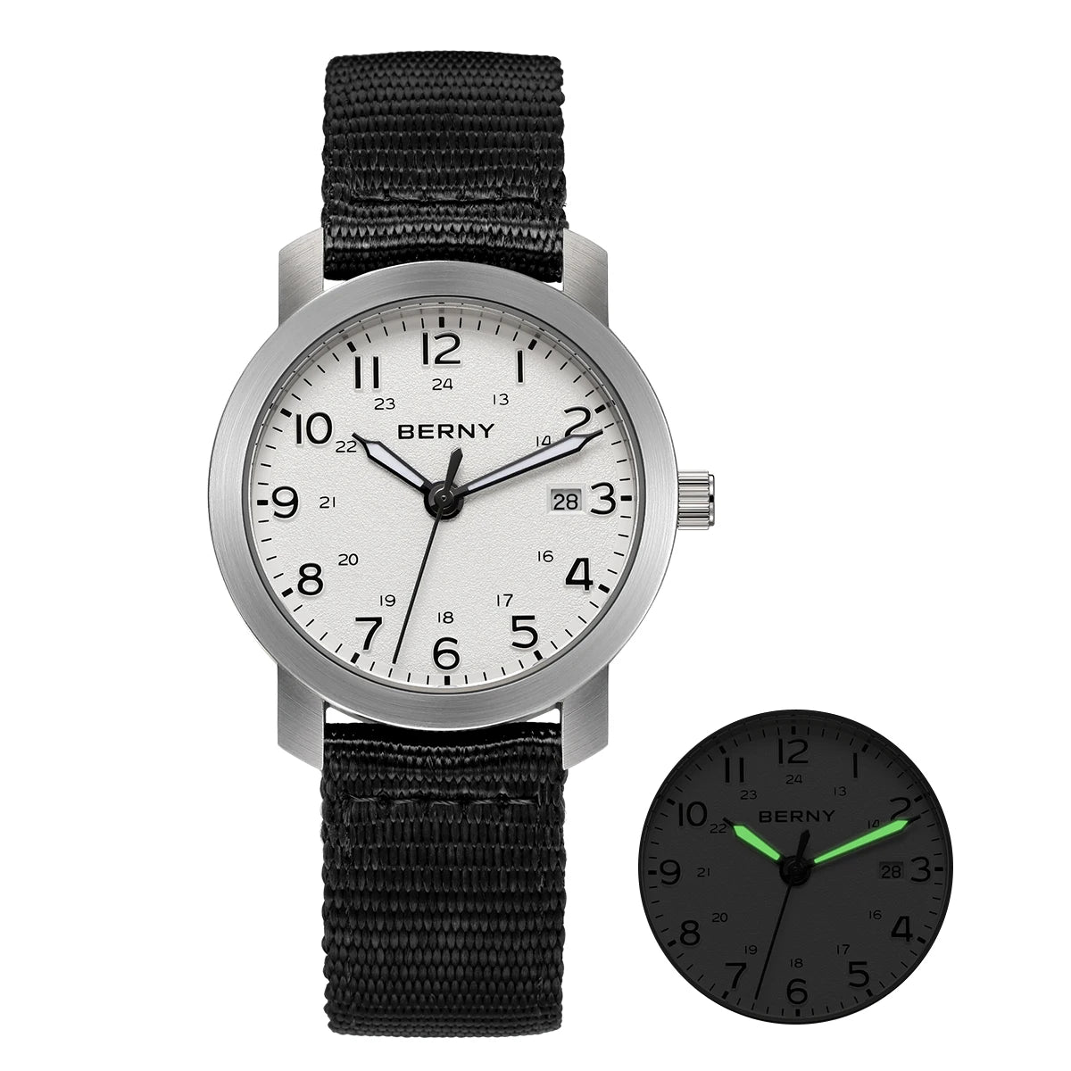 Luminous Small Dial Casual Wristwatch with Calendar, Lightweight & Easy-Read Sport Design
