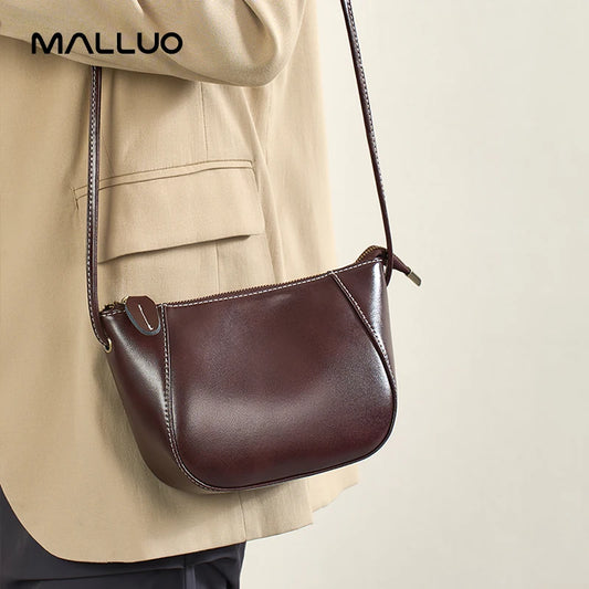 Women's Genuine Cow Leather Shoulder Bags Ladies Fashion Versatile Designer Luxury Crossbody Bag Female Shell Handbags for lady