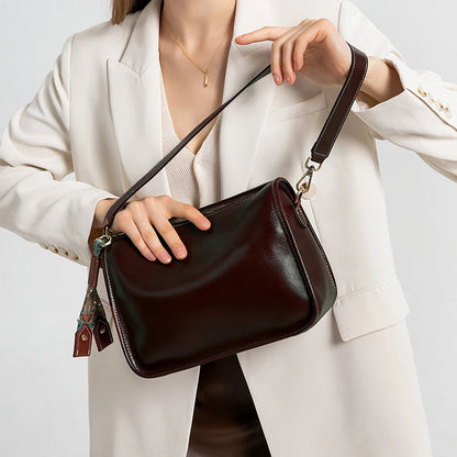 Cowhide Genuine Leather Bag for Women High Quality Soft Leather Handbag Fashion Crossbody Bags Female Shoulder Handbag for Lady