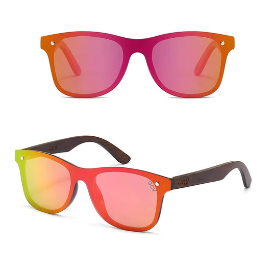 GCV Natural Wooden Photochromic Sunglasses Men Polarized Fashion Sun Glasses Original Wood Oculos De Sol Masculino