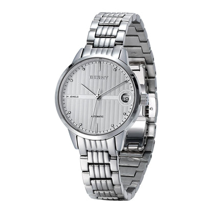 BERNY Automatic Watch for Women Elegant Luxury Brand Self-wind Mechanical Ladies Dress Wristwatch Sapphire S/S Miyota 9015 5ATM