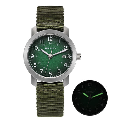 Luminous Small Dial Casual Wristwatch with Calendar, Lightweight & Easy-Read Sport Design