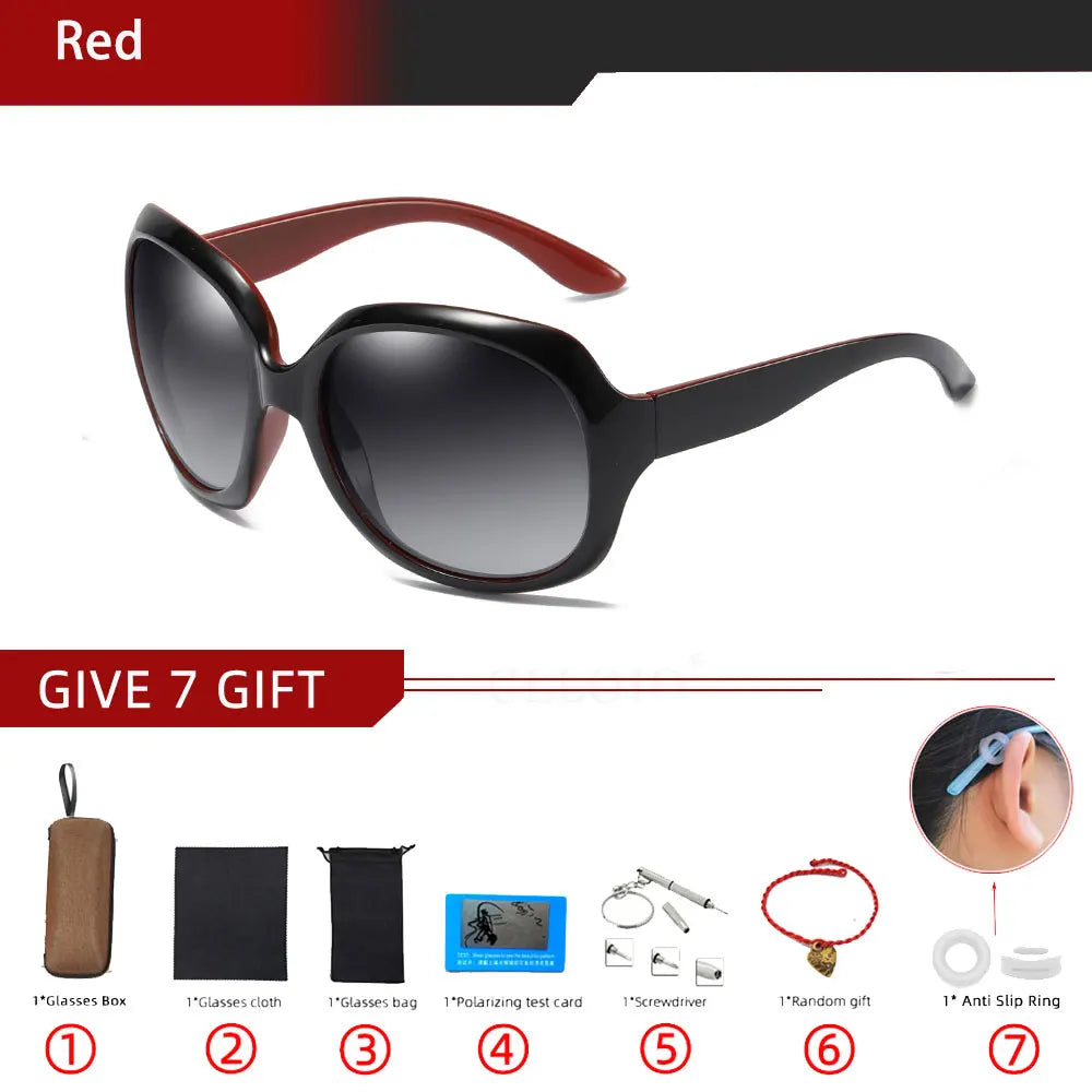2023 New Fashion Lady Oversize Sunglasses Women Gradient Sun Glasses Female UV400 Brand Design Driving Polarized Glasses Women