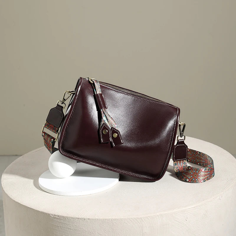 Cowhide Genuine Leather Bag for Women High Quality Soft Leather Handbag Fashion Crossbody Bags Female Shoulder Handbag for Lady