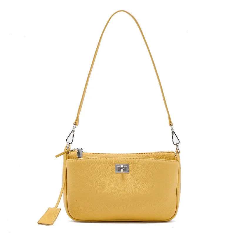Women Cow Real Leather Shoulder Bags Ladies Natural Cowhide Fashion Retro Handbags Female Designer Luxury Crossbody Bag for Lady