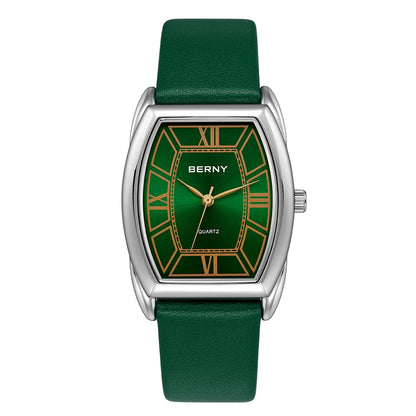 BERNY Women Watch Fashion Leather Strap Elegant Ladies Quartz Watches Multicolor Waterproof Dress Women's Wristwatch
