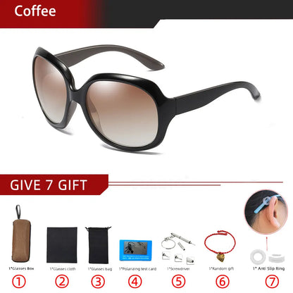 2023 New Fashion Lady Oversize Sunglasses Women Gradient Sun Glasses Female UV400 Brand Design Driving Polarized Glasses Women