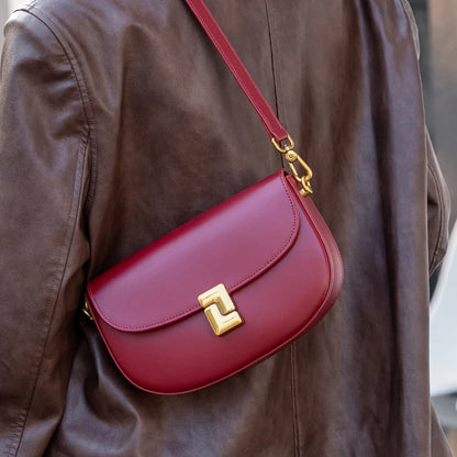 Cowhide Small Fashion Square Bag Genuine Leather Women's Crossbody High end Feeling HandBag Women's Commuting Flap Box Bags new