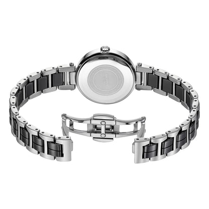 Elegant Ceramic Quartz Wristwatch, High-Quality Casual Fashion Timepiece for Ladies