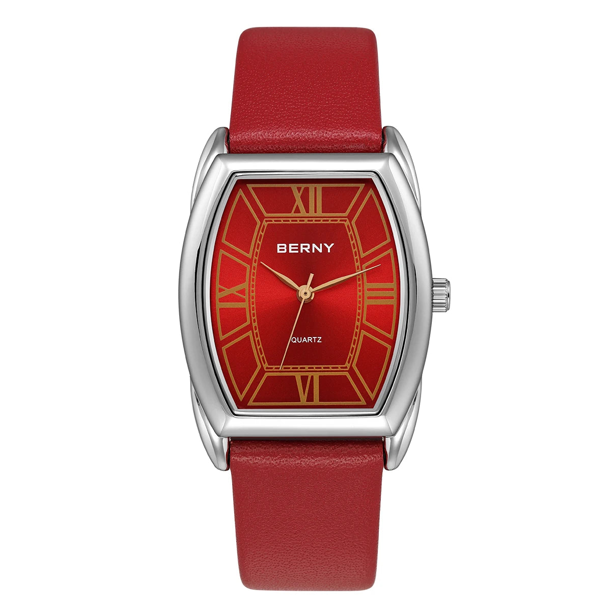 BERNY Women Watch Fashion Leather Strap Elegant Ladies Quartz Watches Multicolor Waterproof Dress Women's Wristwatch
