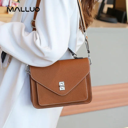 Women Natural Cow Genuine Leather Shoulder Bag Female Large Capacity Casual Crossbody Bag Lady Cowhide Fashion Commuting Handbag