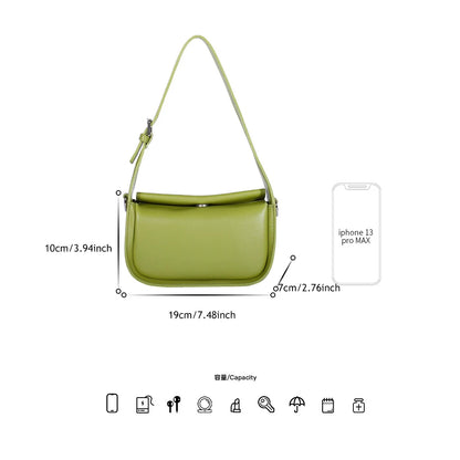 Luxury Women's Shoulder Bag Female Leather Crossbody Bags Ladies Fashion Tote Handbag Elegant Small Fresh Style Underarm Bag