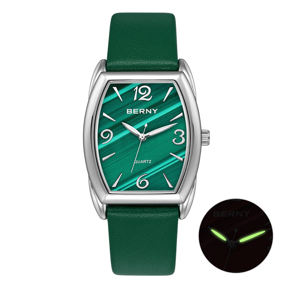 BERNY Women Watch Fashion Leather Strap Elegant Ladies Quartz Watches Multicolor Waterproof Dress Women's Wristwatch