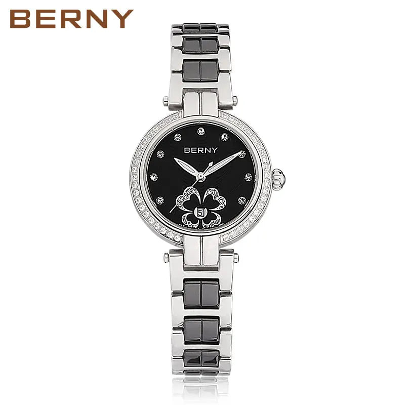 Elegant Ceramic Quartz Wristwatch, High-Quality Casual Fashion Timepiece for Ladies