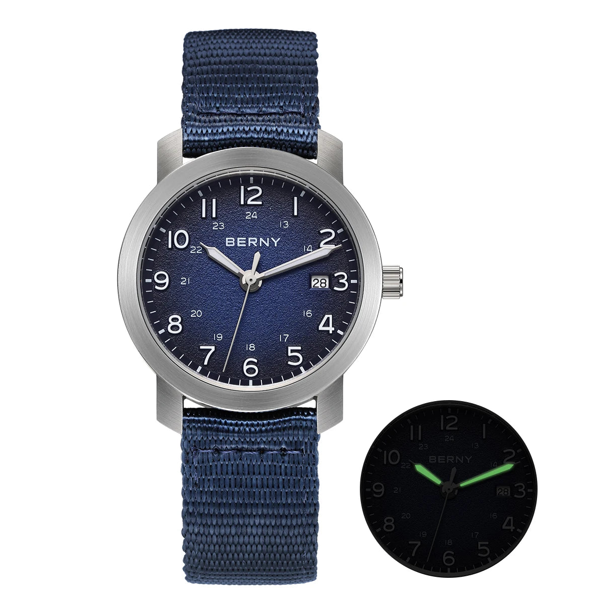 Luminous Small Dial Casual Wristwatch with Calendar, Lightweight & Easy-Read Sport Design
