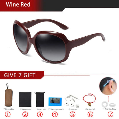 2023 New Fashion Lady Oversize Sunglasses Women Gradient Sun Glasses Female UV400 Brand Design Driving Polarized Glasses Women