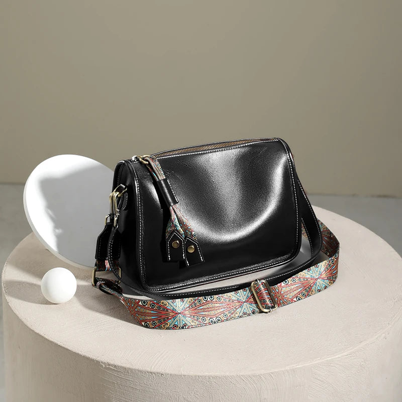 Cowhide Genuine Leather Bag for Women High Quality Soft Leather Handbag Fashion Crossbody Bags Female Shoulder Handbag for Lady
