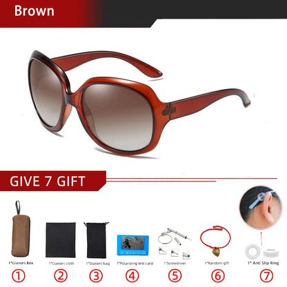 2023 New Fashion Lady Oversize Sunglasses Women Gradient Sun Glasses Female UV400 Brand Design Driving Polarized Glasses Women